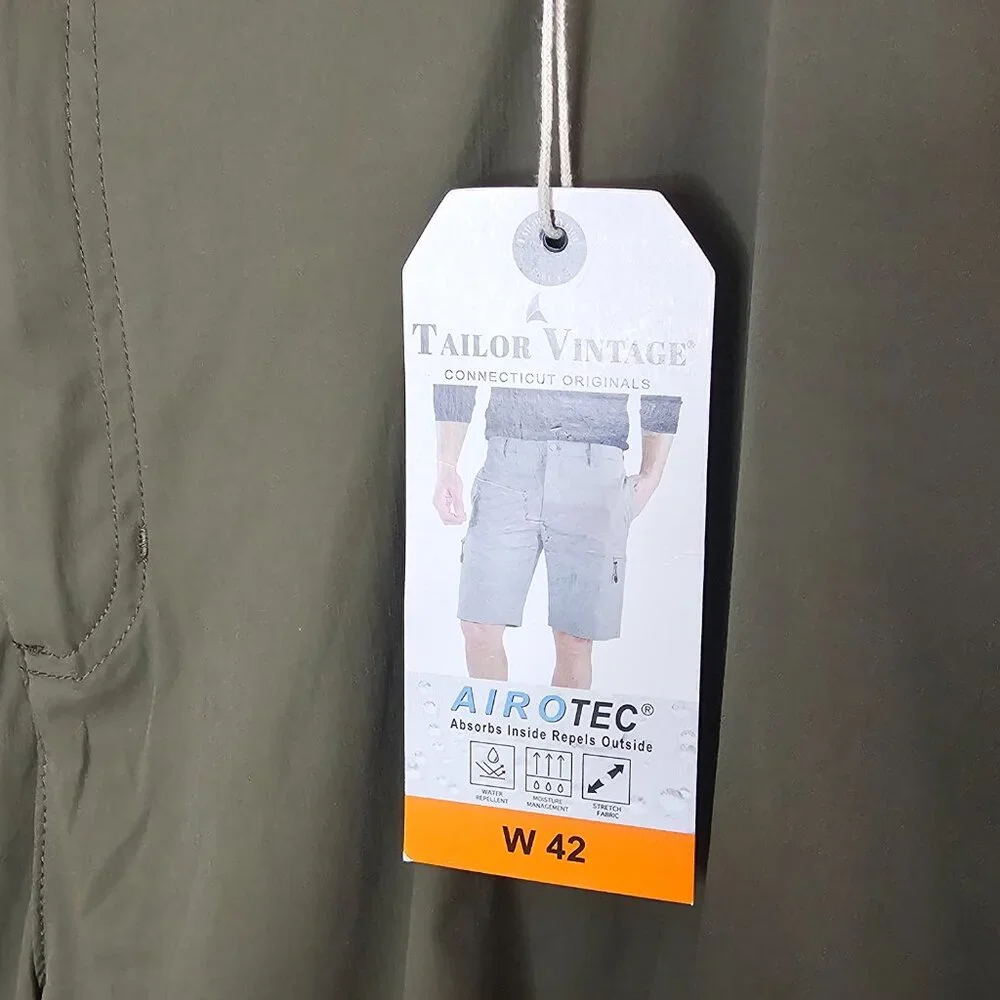 Tailor Vintage Gorpcore Travel Army Green Cargo Outdoor Shorts